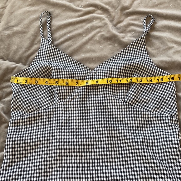 JOYFOLIE MAE SLIP DRESS IN BLACK & WHITE Check Plaid - Picture 9 of 10